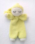 Háčkovaná bábika-žltá
