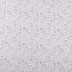 Látka biela sivé drobné srdiečka