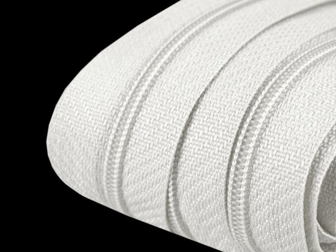 Zips špirálový 3 mm metráž biely - Image 2