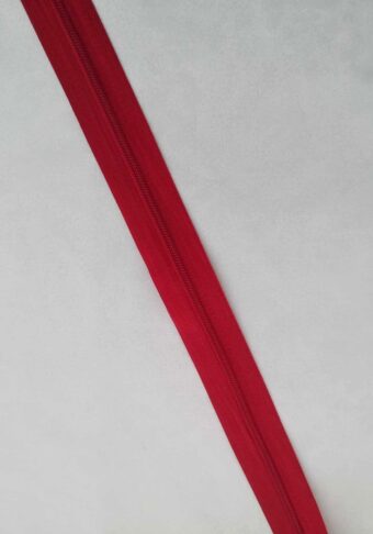 Zips špirálový 3 mm metráž červený