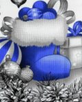 Bavlnené vaflové piké vianočná papučka modrá
