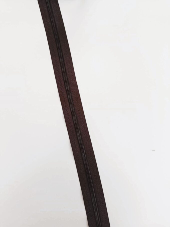 Zips špirálový 5 mm metráž tmavohnedý