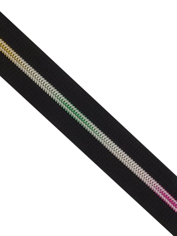 Zips špirálový 6 mm metráž dúhový