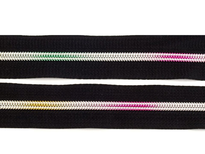 Zips špirálový 6 mm metráž dúhový - Image 3