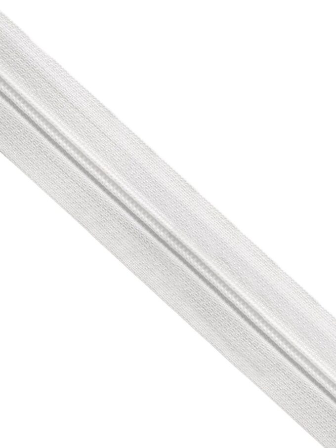 Zips špirálový 5 mm metráž biely