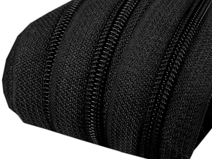 Zips špirálový 5 mm metráž čierny - Image 2