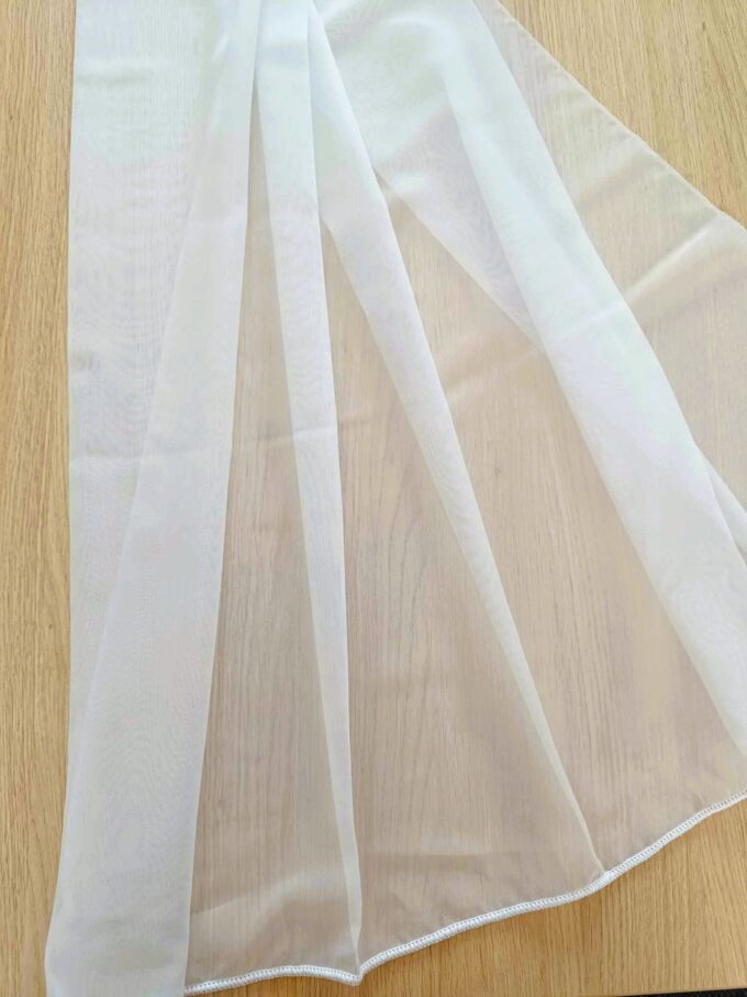 Záclona metráž V001 výška 320cm biela s olovkom - Image 3