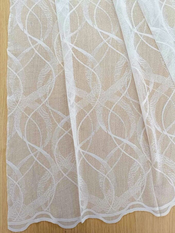 Záclona metráž V573 výška 150cm biela