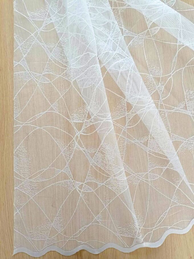 Záclona metráž V690 výška 150cm biela