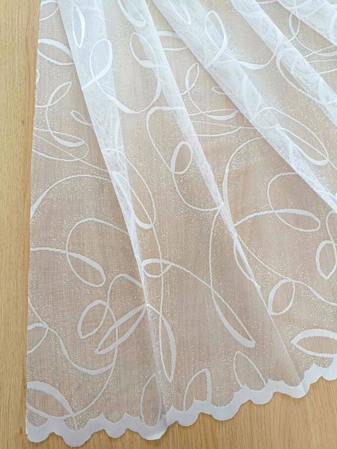 Záclona metráž V791 výška 150cm biela