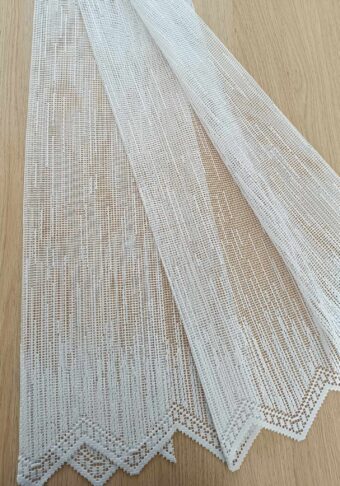 Záclona metráž V903 výška 130cm biela