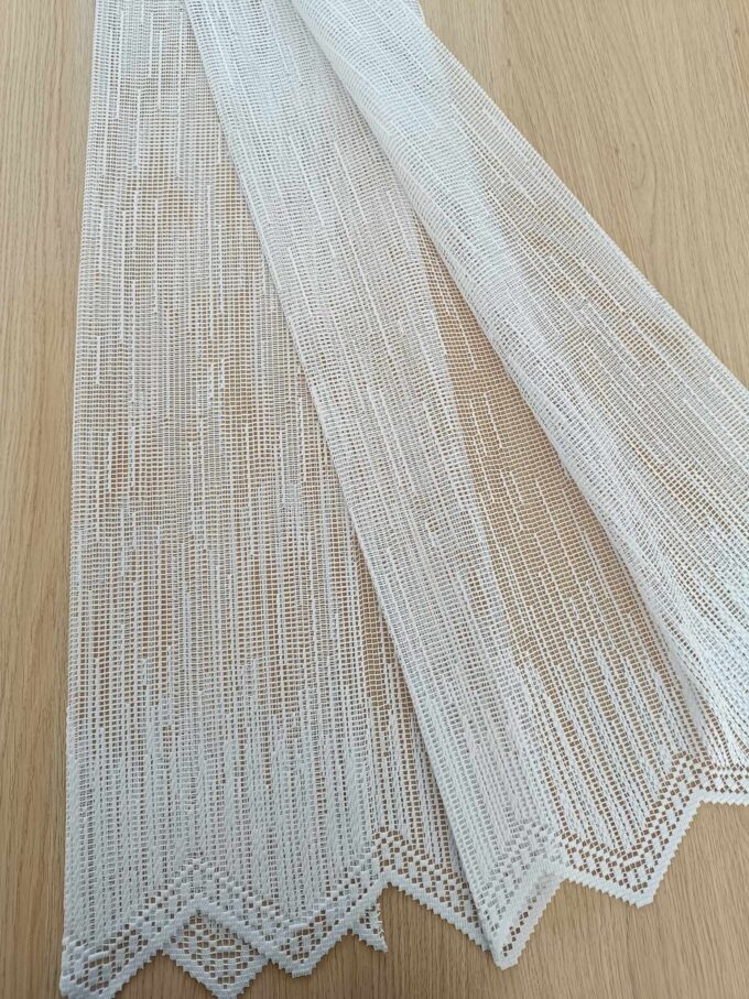 Záclona metráž V903 výška 130cm biela