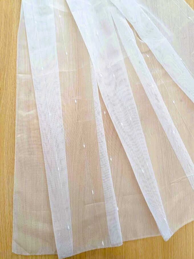 Záclona metráž V0347 výška 260cm biela